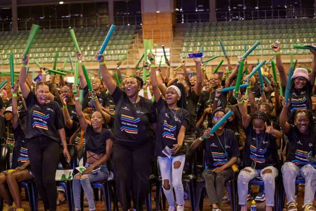 Drumming team building session using Boomwhackers