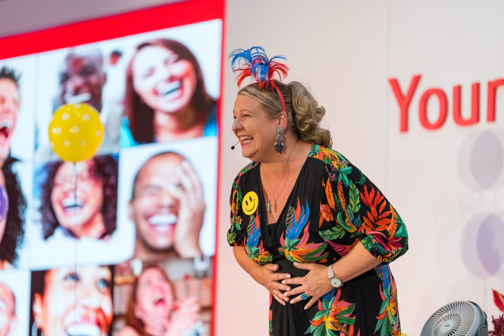 "Teambo facilitators guiding corporate leaders through interactive teambuilding exercises, fostering communication and problem-solving skills.