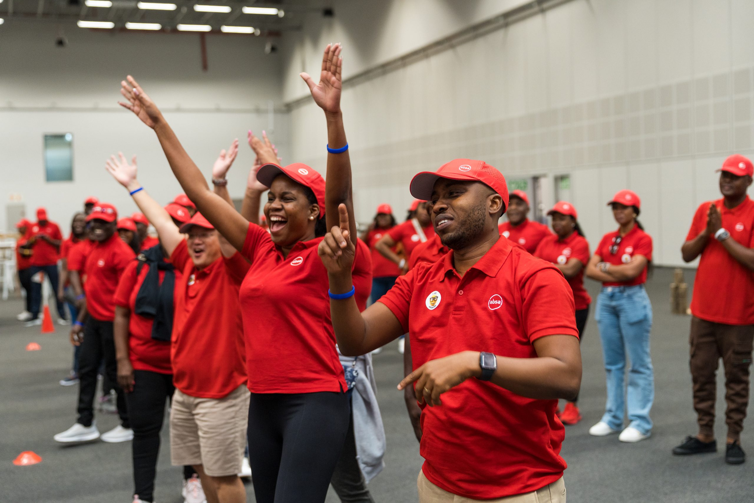 eambo facilitators guiding corporate leaders through interactive teambuilding exercises, fostering communication and problem-solving skills."