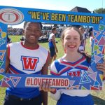 Grade 7 students participating in a fun and engaging teambuilding activity, working together to develop leadership, teamwork, and problem-solving skills in an outdoor setting.