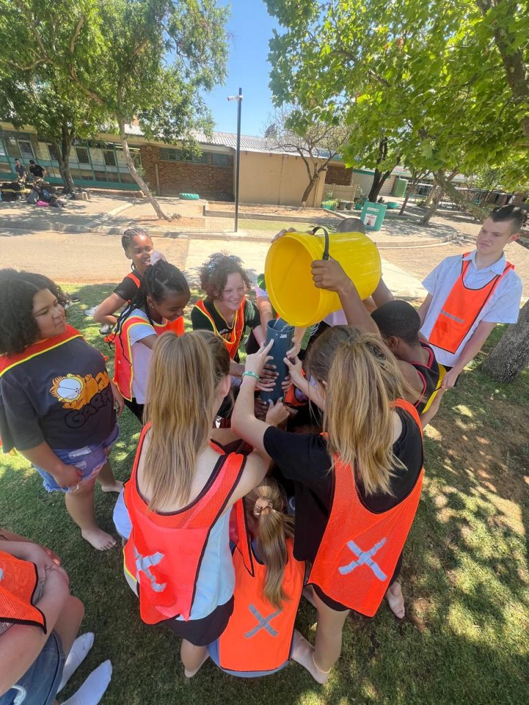 Quick team building session in a workplace