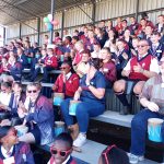 Learners drumming in a session by a school teambuilding company in South Africa
